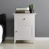 Winsome Eugene Accent Table, 18.90"W x 14.96"D x 25"H, White Winsome
