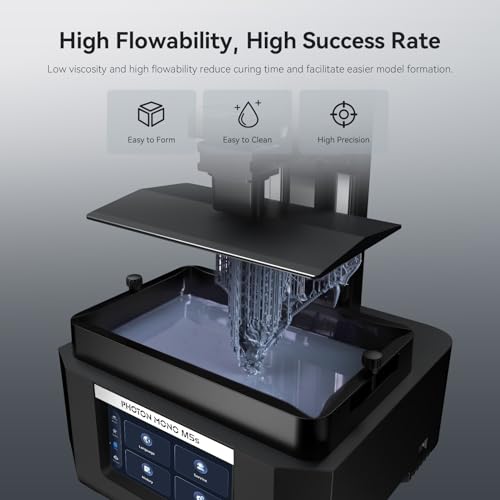 ANYCUBIC ABS-Like Resin Pro 2, Upgraded 8K 3D Printer Resin with Enhanced Strength and Toughness, High Precision, Low Odor, Wide Compatibility for All LCD Resin 3D Printers (Grey, 1kg)