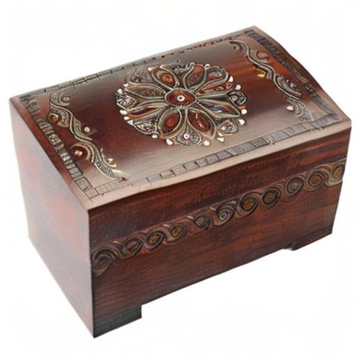 Enchanted World of Boxes Large Polish Wooden Chest Handmade Floral Jewelry Keepsake Box with Lock and Key Enchanted WORL OF BOXES