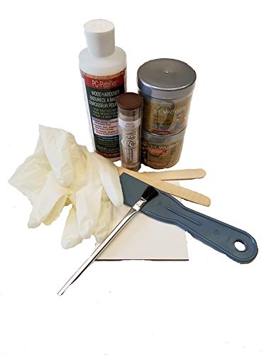 PC Products 84113 Rotted Wood Repair Kit, Water-Based Hardener, Epoxy Paste & Epoxy Putty, 1 oz - WoodArtSupply