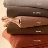 Bedsure Coffee Duvet Cover Queen Size - 3 Pieces Prewashed Cotton-Like Polyester Extra Soft Bedding Set, Includes 1 Duvet Cover 90x90 Inches with Zipper Closure & 2 Pillow Shams, No Comforter Bedsure