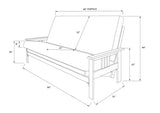 Kodiak Furniture Monterey Queen-size Futon, Storage Drawers, Espresso Finish with Suede Peat Mattress Kodiak Furniture