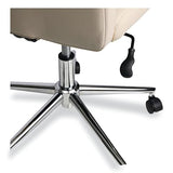 Workspace by Alera Leather Task Chair, Supports Up to 275 lb, 18.19" to 21.93" Seat Height, White Seat, White Back Alera