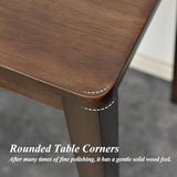 Cttasty Solid Wood Computer Desk with Drawers, Modern Writing Desk for Home Office, Mid Century Modern Desk, Oak Study Table, 35.4x19.9x29.5 inches (Single Drawer), Walnut Cttasty