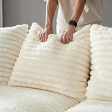 Ball & Cast 4 Seater Cloud Sectional Couch,102.4" Modern Modular Sectional Sofa with Deep Seat & Pillows,Plush Corduroy Comfy Convertible Sofa Couches for Living Room,Beige Ball & Cast