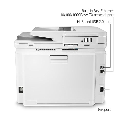 HP Color LaserJet Pro M283fdw Wireless All-in-One Laser Printer, Remote Mobile Print, Scan & Copy, Duplex Printing, Works with Alexa (7KW75A), White