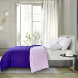 Blue Ridge Home Fashions Comforter Breathable Microfiber Duvet Insert, Summer Cooling Winter Warm Reversible Down Alternative Quilt Comforter for All Season, Full/Queen, Purple/Violet Blue Ridge Home Fashions