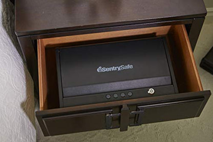 SentrySafe Gun Safe with Interior Light Stores Two Handguns, and a Digital Keypad offers Quick Access to Firearm Storage, Bolt Down Kit, QAP2EL