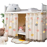 Navhao 1 Panels,Bottom Bunk Bed Curtains Cloth Breathable Bed Canopy Men Women Curtain Shading Nets for Single Bed Navhao