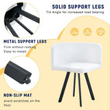 Rejeke 7-Piece Dining Room Table Set for 6,Modern Dining Table Set for 6 with Cushioned Chair, White Kitchen Table Set for Home, Apartment,Office,Conference Room, Space-Saving Rejeke