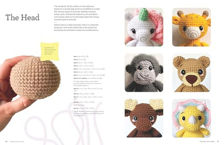 Amigurumi Friends: 20 Easy Patterns to Create 100+ Adorable Custom Crochet Critters - Explore Infinite Possibilities with Shapes, Colors, Details, and Yarns WoodArtSupply