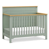 DaVinci Shea 4-in-1 Convertible Crib in Light Sage and Honey, GREENGUARD Gold Certified DaVinci
