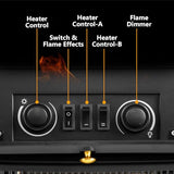 Xbeauty Indoor 23'' Freestanding Electric Fireplace Stove, Fireplace Heater with Adjustable Realistic 3D Flame Effect, Overheating Protection, 1000W/1500W Xbeauty