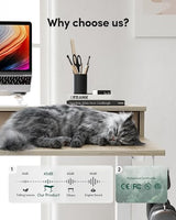 FEZIBO L Shaped Electric Standing Desk, 63 x 48inch Large with Drawers | Reversible Tabletop, 2 Memory Height Settings | Home Office & Gaming Height-Adjustable Table, Light Walnut （2 Packages） FEZIBO