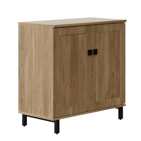 FENSULN Buffet Sideboard Cabinet Farmhouse Modern 3 in1 Storage Cabinet with Adjustable Shelves for Kitchen, Coffee Bar, Living Room, Oak FENSULN