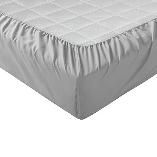 Comfort Spaces Microfiber Set 14" Deep Pocket, Wrinkle Resistant All Around Elastic-Year-Round Cozy Bedding Sheet, Matching Pillow Cases,4pieces, Twin, Light Gray,CS20-0119 Comfort Spaces