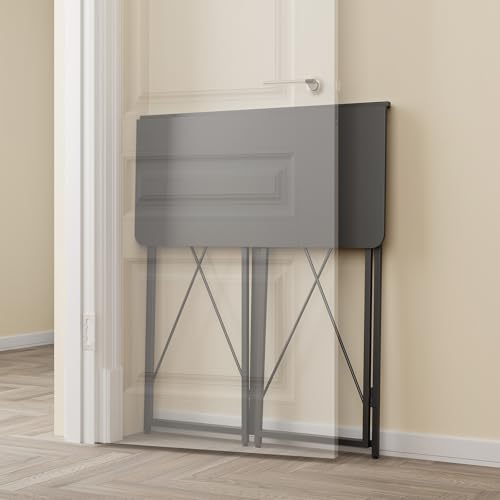 AIWOPET Folding Standing Desk, 39" Foldable Standing Desk, Collapsible Sit Stand Desk for Walking Pad Treadmill Home Office Living Room and Bedroom, 19.68" D x 39.37" W x 43.3" H, Black AIWOPET