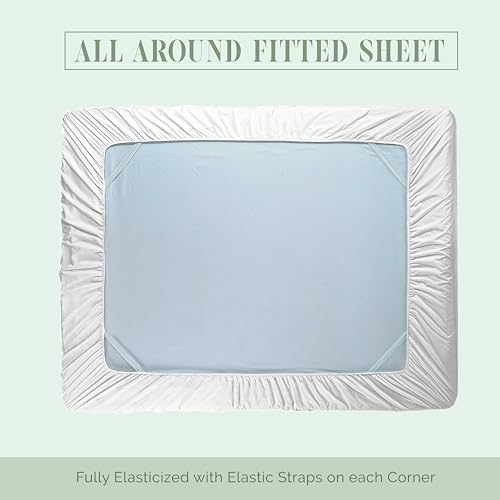 Elegant Comfort 1500 Premium Hotel Quality 18-24 Inches Deep - Extra Deep Pocket Single Fitted Sheet for High Mattress, Luxury and Softest, Smart Pocket - Wrinkle Free, King, White Elegant Comfort