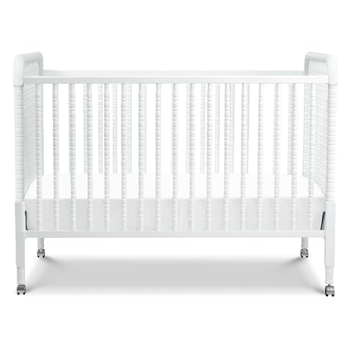 DaVinci Jenny Lind 3-in-1 Convertible Crib in White, Removable Wheels, Greenguard Gold (Mattress Not Included) DaVinci