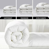 Beautyrest Luxury Hotel Collection Down Comforter Full/Queen Size - 100% Cotton All Season Duvet Insert, Fluffy Goose Feather Fiber with Corner Tabs, White (90" W X 90" L) Beautyrest