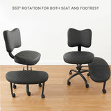 Cross Legged Office Chair Meditation ADHD Yoga Chair for Adults with Ergonomic Back Support Cushioned Seat and Leg Rest for Criss Cross Sitting Kneeling Fidgeting Height Adjustable 360° Swivel boldworks