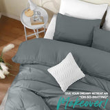 Utopia Bedding Duvet Cover Set with Pillowcases - 3 Pieces Bedding Duvet Cover with Zipper Closure - 1 Duvet Cover with 2 Pillowcases - Soft Brushed Microfiber (Queen, Grey) Utopia Bedding