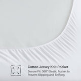 Sleep Philosophy Full Mattress Pad, Cotton Mattress Protector Classic Cloud Quilted Bed Cover, All Natural Breathable Mattress Topper Fitted Pocket Fits Up to 18", Machine Washable, White Sleep Philosophy