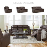 Signature Design by Ashley Lavenhorne Contemporary Faux Leather Upholstered Manual Rocker Recliner with 2 Cup Holders, Dark Brown Signature Design by Ashley