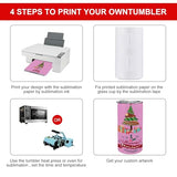 JYLJINGYULI 4 pack 12 oz Sublimation Tumblers Blanks, 12oz Sublimation Tumbler Cups Blank Bulk, Straight Skinny Insulated Cup Stainless Steel Water Bottle with Lid and Straw for Craft DIY JYLJINGYULI