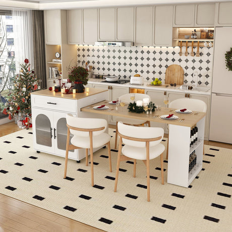 Expandable Kitchen Island With Power Outlet HouseOfZazla