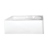 Kingston Brass Aqua Eden VTAP603022L 60-Inch Acrylic Anti-Skid Alcove Tub with Left Hand Drain Hole, White Kingston Brass