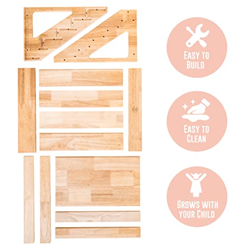 Montessori & Me Front-Facing Bookshelf - Toddler Book Display Rack in Brown Montessori & Me