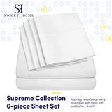 Twin Size Bed Sheets - 4 Piece 1500 Supreme Collection Fine Brushed Microfiber Deep Pocket Twin Sheet Set Bedding - 1 EXTRA PILLOW CASES, GREAT VALUE, Twin, White Sweet Home Collection