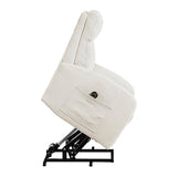 Lexicon Power Lift Recliner Chair for Elderly with Remote Control, Gentle Lift Motion, Side Pocket Armrest, Corduroy Upholstered Electric Recliner for Living Room/Bedroom, Easy Assembly, Beige Lexicon