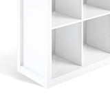 SIMPLIHOME Artisan SOLID WOOD 43 Inch Transitional 9 Cube Bookcase and Storage Unit in White, For the Living Room, Study Room and Office SIMPLIHOME