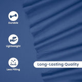 3 Piece Twin Sheets Set | Twin Bed Sheets Set – Light Weight, Soft Breathable Sheets | Brushed Cotton Rich Blend | Secure-Fit, Wrinkle Resistant, Durable, Easy Care Bed Sheets | Comfy Sheets | Blue Martex