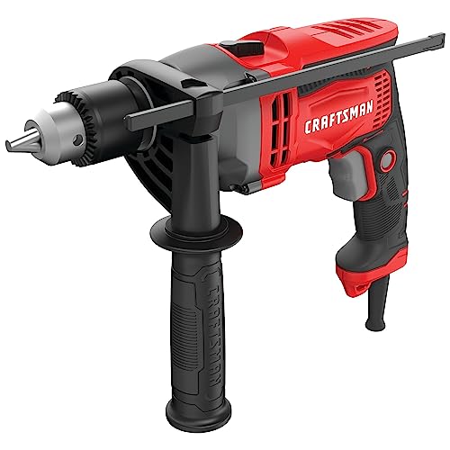 CRAFTSMAN Corded Hammer Drill, 7 Amp, Variable Speed, 1/2 inch (CMED741) CRAFTSMAN