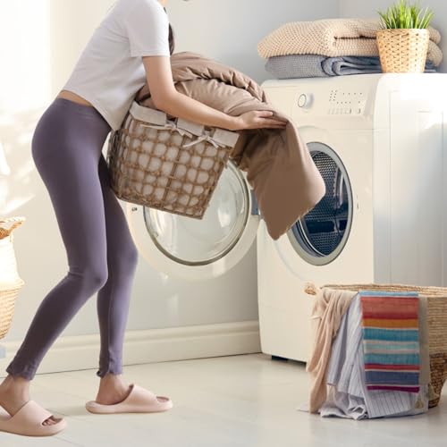 ROSGONIA Comforter Full Size for Girls Boys Teens Taupe Brown, 3pcs(1 Boho Tan Comforter & 2 Pillowcases), Lightweight Dorm Bedding All Season Bed Set