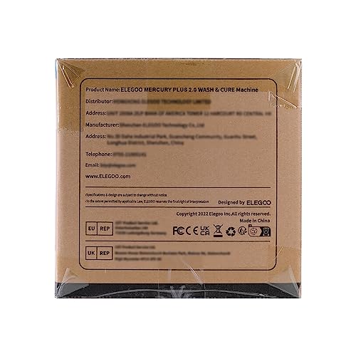 ELEGOO Mercury Plus 2.0 Wash and Cure Station Washing and Curing Machine Resin Curing Station for LCD/DLP/SLA 3D Printed Models with Rotary Curing Turntable and Washing Bucket ELEGOO