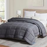 Nestl Comforter Duvet Insert, Quilted Down Alternative Twin XL Size, All Season Grey with Corner Tabs Nestl