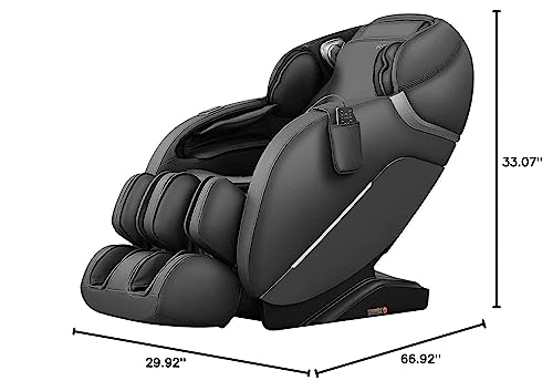 iRest SL Track Massage Chair Recliner, Full Body Massage Chair, Zero Gravity, Bluetooth Speaker, Airbags, Heating, 53.15" SL Track, Extendable Footrest and Foot Massage (Black) iRest