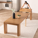 Transformer Table - Solid Wood Extendable Dining Table, Seats 2-12, Expandable Dining Room Table, Space-Saving Furniture, Expandable Dining Furniture, Natural (Table Only) Transformer Table