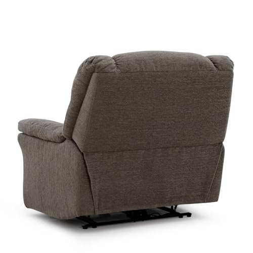 Oversized Recliner Chair for Big and Tall Adults – Power Zero Gravity Recliner with Wide Seat, Heavy-Duty Big Man, Supports Up to 450 lbs, Brown