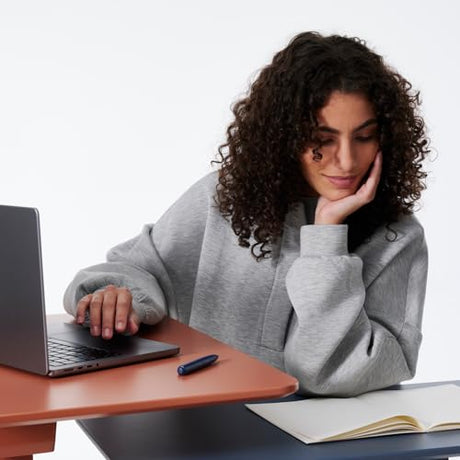 TopJob ANYDESK NEST Mobile Standing Desk, Portable with Hidden Wheels Non Folding, Sit Stand Desk, Computer Workstations, Home Use, Couch Side Table, Bedside Table, Kitchen Prep Table (MNT) TopJob