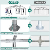 GARTOO 20' x 20' Heavy Duty Party Tent - Outdoor Wedding Gazebo Event Shelter Canopy with Removable Sidewall & 4 Sand Bags for Outdoor Event, Wedding, Birthday Party GARTOO