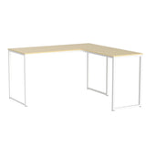 SHW 48-Inch Mission L-Shaped Home Computer Desk, Oak SHW