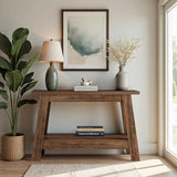 Tribesigns 41.3-Inch Farmhouse Entryway Table, 2-Tier Narrow Console Table Behind The Couch, Entryway Furniture with Storage for Small Spaces, Living Room, Hallway, Foyer, Rustic Brown Tribesigns