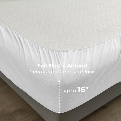 Pure Bedding Bed Sheets - King Sheet Set [6-Piece, Heather White] - Hotel Luxury 1800 Brushed Microfiber - Soft and Breathable - Deep Pocket Fitted Sheet, Flat Sheet, Pillow Cases Pure Bedding