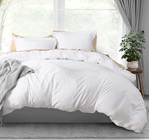 Utopia Bedding Duvet Cover Full Size - 3 Piece with Zipper Closure - 1 Comforter Cover 80X90 Inches & 2 Pillow Shams 20X26 Inches (White) Comforter Not Included Utopia Bedding