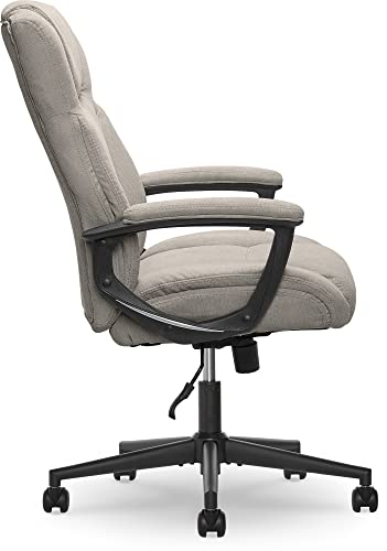 Serta Connor Executive Office Chair, Ergonomic Computer Chair with Layered Body Pillows, Contoured Lumbar, Adjustable Seat, Microfiber Fabric, Gray Serta